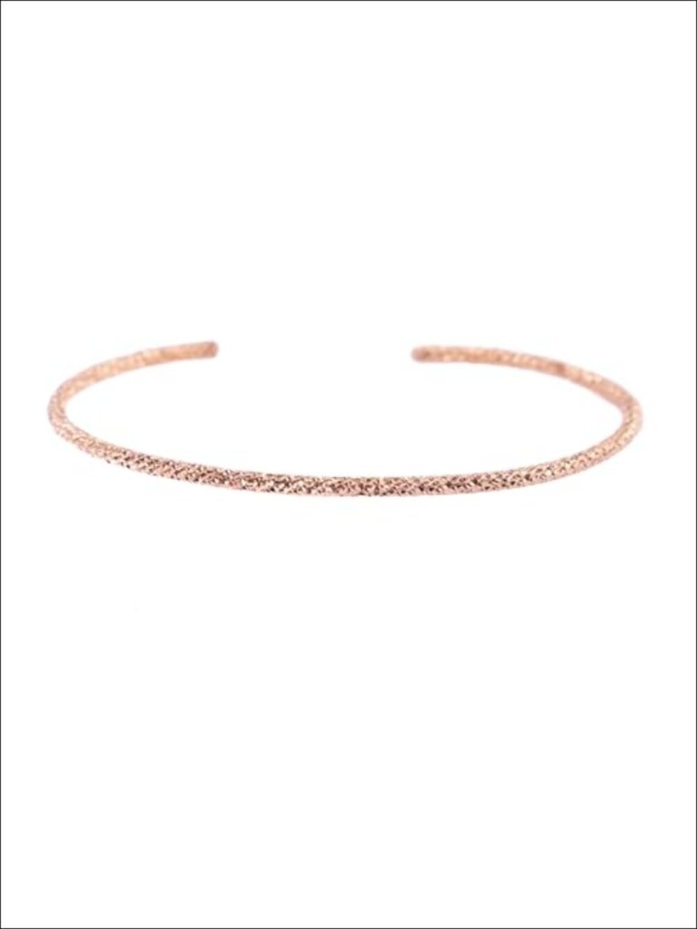 14K Rose Gold Filled Sparkly Snake Cuff Bracelet, Small Glitter Cuff